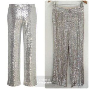 New Cable&Gauge Sequins Festival Pants Stretch Party Festival Western Wide Leg